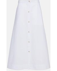 TOTEME - High-Rise Cotton Maxi Skirt - Lyst
