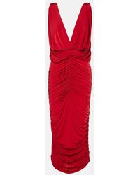 Magda Butrym - Ruched Draped Midi Dress - Lyst