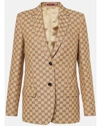 Gucci - Gg Canvas Blazer - Lyst