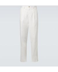 Giorgio Armani - Cotton-Blend Straight Pants - Lyst