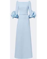 Safiyaa - Belisa Belted Ruffled Crepe Gown - Lyst