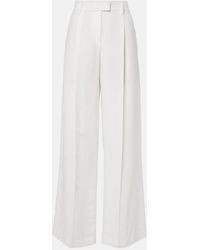 Brunello Cucinelli - Monili Twill Wide-Leg Pants - Lyst