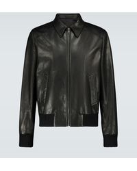 Prada Leather Zipped Jacket - Black