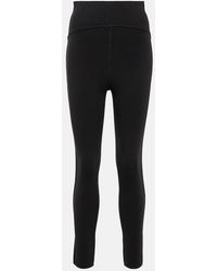 Alaïa - High-Rise Wool-Blend Leggings - Lyst
