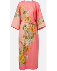 ALÉMAIS - Abito Lungo Anika Con Stampa Floreale - Lyst