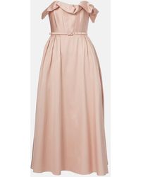 Roland Mouret - Strapless Ruffled Midi Dress - Lyst