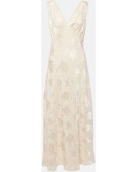 RIXO London - Bridal Sandrine Floral Jacquard Midi Dress - Lyst
