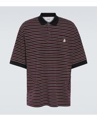 Undercover - Striped Cotton Polo Shirt - Lyst