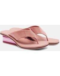 Chloé - Swimming Cool Leather Wedge Thong Sandals - Lyst