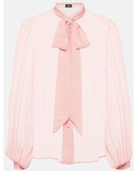 Etro - Silk Tie-Neck Blouse - Lyst