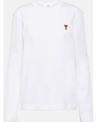 Ami Paris - Ami De Cour Cotton Jersey Sweatshirt - Lyst
