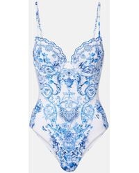 CAMILLA - Embroidered Printed Swimsuit - Lyst