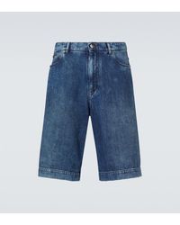 Dolce & Gabbana - Logo Denim Bermuda Shorts - Lyst