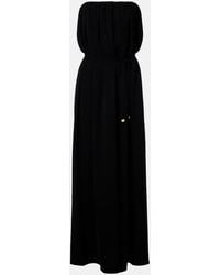Max Mara - Elegante Sax Crepe Strapless Gown - Lyst