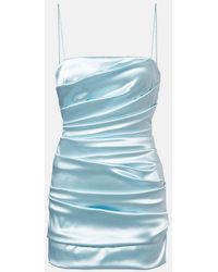 Dolce & Gabbana - Ruched Satin Minidress - Lyst