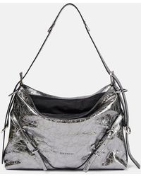 Givenchy - Voyou Medium Metallic Leather Shoulder Bag - Lyst