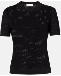 Tory Burch - T Monogram Jacquard T-Shirt - Lyst