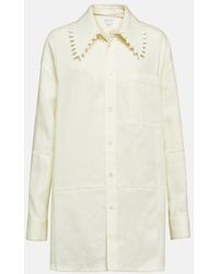 Bottega Veneta - English Embroidery Linen Shirt - Lyst