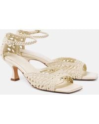 Souliers Martinez - Veronica Woven Leather Sandals - Lyst