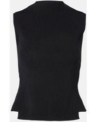 Victoria Beckham - Top Aus Rippstrick - Lyst