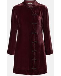 RIXO London - Delphina Velvet Minidress - Lyst