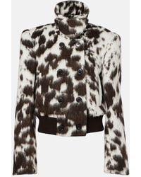 Dries Van Noten - Chaqueta En Mezcla De Lana Estampada - Lyst