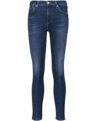 Citizens of Humanity Denim Rocket Brand-patch Skinny Mid-rise Jeans in Blue | Lyst