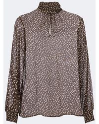 Nili Lotan - Remie Polka-Dot Silk Chiffon Blouse - Lyst