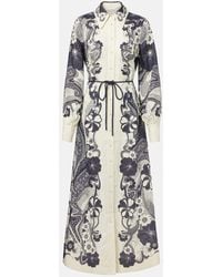 ALÉMAIS - Vestido Camisero Mickey De Lino Estampado - Lyst