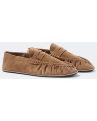 Saint Laurent - Le Loafer Suede Penny Loafers - Lyst