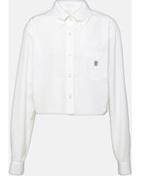 Givenchy - Cropped Cotton Poplin Shirt - Lyst