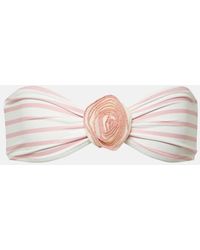 SAME - Rose Floral-applique Bandeau Bikini Top - Lyst