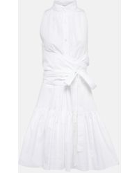 Alaïa - Cotton Poplin Minidress - Lyst