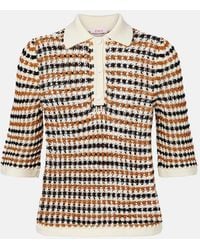 Eres - Comeback Open-Knit Cotton-Blend Polo Shirt - Lyst
