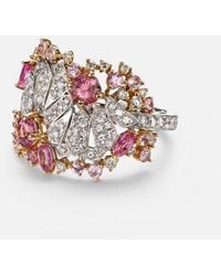 ANANYA - Magnificent Jewels 18Kt Earrings With Diamonds, Sapphire And Tourmaline - Lyst