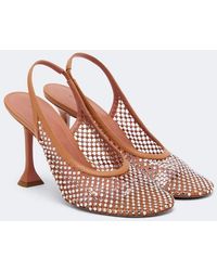 AMINA MUADDI - Dolly Crystal Embellished Slingback Pumps - Lyst