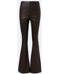 Vince - Leather Flared Pants - Lyst