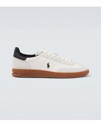 Polo Ralph Lauren - Suede-Trimmed Leather Sneakers - Lyst