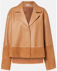 Loewe - Pyjama Leather And Suede Jacket - Lyst