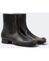 Maison Margiela - Float Leather Ankle Boots - Lyst