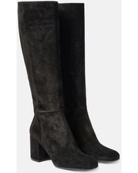 Gianvito Rossi - Joelle Suede Knee-High Boots - Lyst