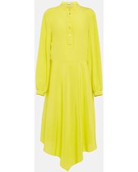 Stella McCartney Silk Midi Dress - Yellow