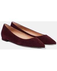 Gianvito Rossi - Gianvito Suede Ballet Flats - Lyst