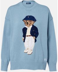 Polo Ralph Lauren - Polo Bear Oversized Cotton Sweater - Lyst