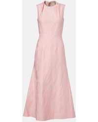 Emilia Wickstead - Abito Midi Kissa - Lyst