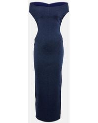 Alaïa - Off-Shoulder Wool-Blend Lurex Gown - Lyst