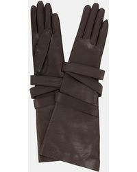 Saint Laurent - Aviator Leather Gloves - Lyst