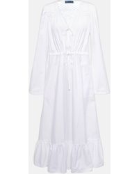 Polo Ralph Lauren - Cotton Midi Dress - Lyst