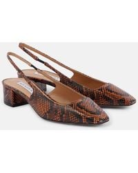 Aquazzura - Slingback-Pumps Ginza 35 Aus Leder - Lyst