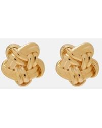 Bottega Veneta - Knot 18Kt-Plated Sterling Earrings - Lyst